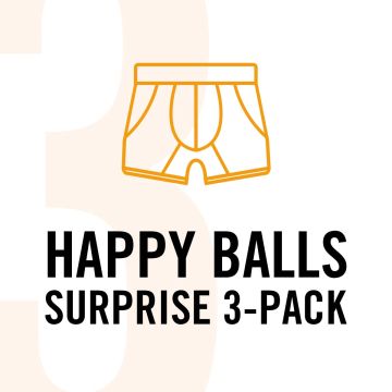 Heren Boxershort 3-pack 'Happy Balls' Surprise 